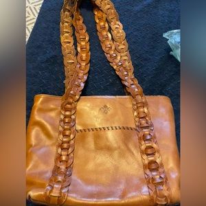 Patricia Nash round chain link shoulder bag.